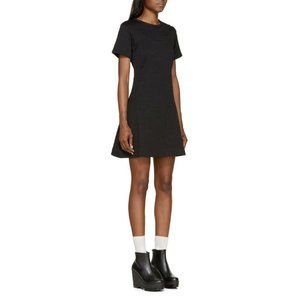 Kenzo Black Jacquard Fit Flare 'love' motif dress